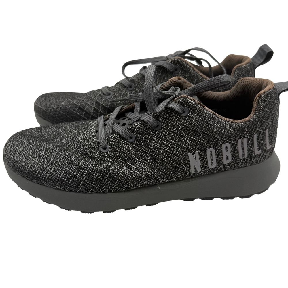 NOBULL Trainers Athletic Shoes Dark Grey Knit Lace Up Men US 8.5 EU 42‎